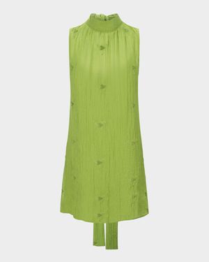 Albee Tie-Neck Mini Dress