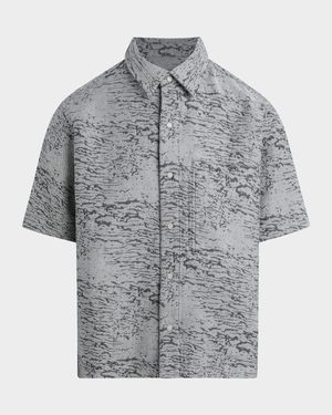 Men's Two-Tone Cropped Sport Shirt