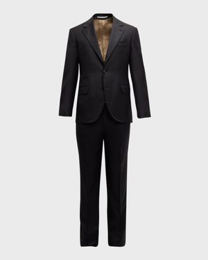 Men's Tasmanian Solid Virgin Wool Suit
