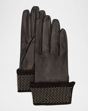 Ronnie Studded Leather Gloves