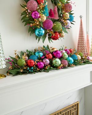 Bright Holiday Mantel Garland, 46"