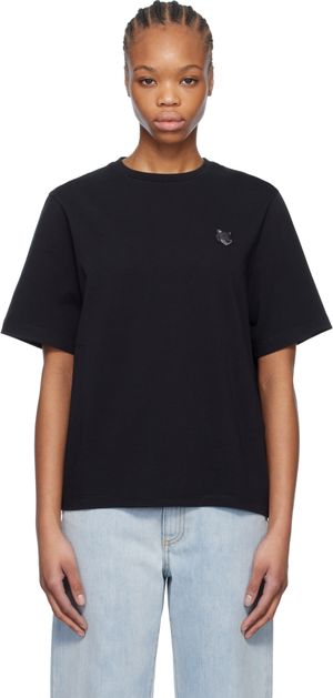 Maison Kitsuné Black Bold Fox Head Patch Comfort T-shirt