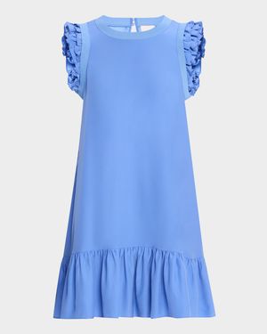 Nila Flutter-Sleeve Dress