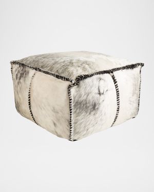 Ranger Hair on Hide Pouf