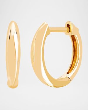 14k Gold Dome Mini Huggie Earring, Single