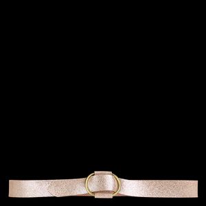 Pieces - Ceinture en cuir métallisé - Taille 95 - Argent