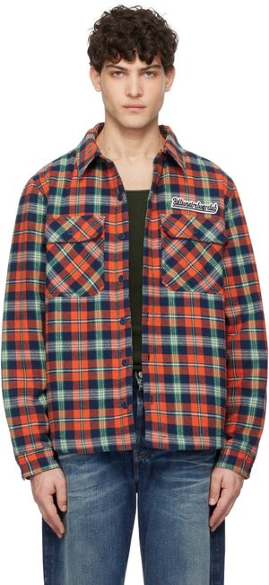 Billionaire Boys Club Red & Black Padded Check Overshirt