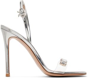 Gianvito Rossi Sandales à talon aiguille Ribbon Candy argentées