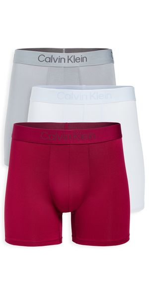 Calvin Klein Underwear Ultra Soft Modal Boxer Briefs 3 Pack Greatest Grey/Beet Red/Icy Grey S