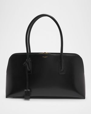 Sac de Jour Large Bowling Top-Handle Bag in Leather