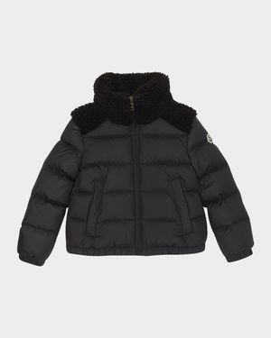 Girl's Vard Down Jacket with Faux Fur, Size 12-14
