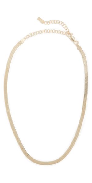 By Adina Eden Herringbone Choker Gold One Size