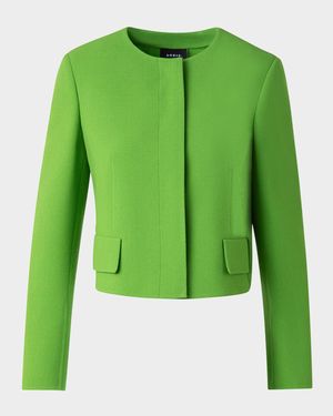Adriana Short Wool Crepe Jacket