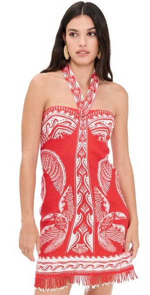 FARM Rio Majestic Coconut Tree Red Mini Dress Majestic Coconut Tree Red XL