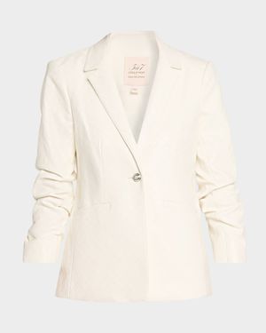 Khloe Quilted Vegan Leather Blazer