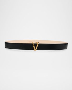 V Leather Belt