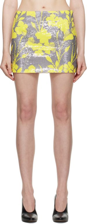 16Arlington Gray & Yellow Haile Miniskirt