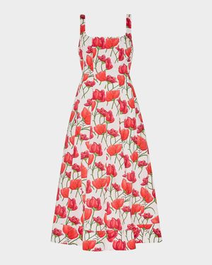 Nia Peony A-Line Midi Dress