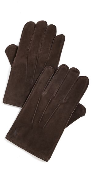 Polo Ralph Lauren Everyday Suede Gloves Dark Brown M