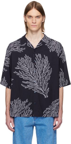 BOSS Navy Graphic Shirt