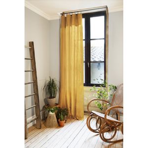 L'effet Papillon - Rideaux occultant et thermique - Taille 140x300 - Jaune