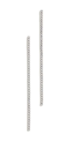 SHASHI Tennis Drop Earrings Silver One Size