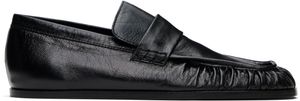 Jil Sander Black Leather Loafers