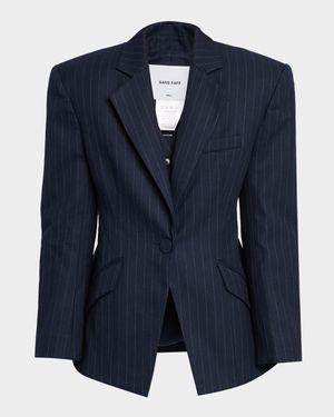 Atlas Pinstripe Twill Blazer