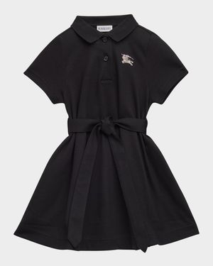 Girl's Astrid Belted EKD Polo Dress, Size 4-14
