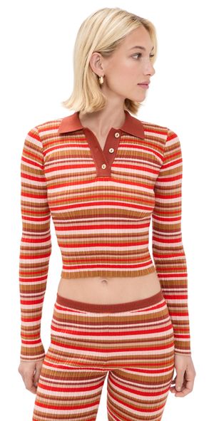 Bananhot Jack Polo Shirt Bayadere Rib Stripes M/L