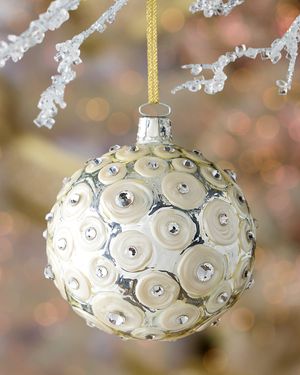 Frosted Elegance Glass Ornament