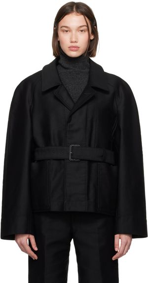 LEMAIRE Black Belted Two Pocket Jacket