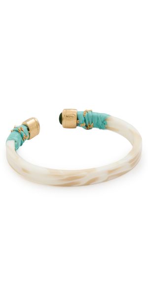 GAS Bijoux Fine Acetate Bangle Bracelet Turquoise One Size