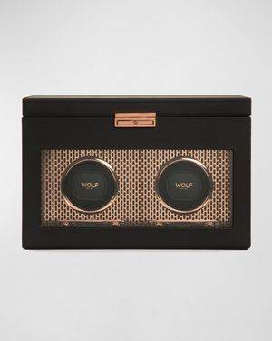 Axis Double Watch Winder with Storage