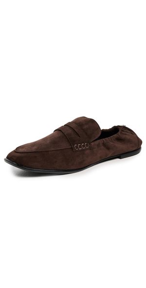SIMKHAI Danna Suede Loafers Cacao 36