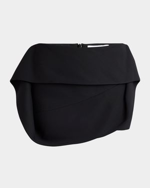 Wool Faille Micro Skirt