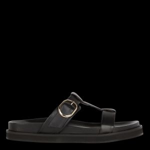 Bobbies - Sandales plates en cuir - Taille 41 - Noir