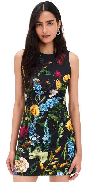 alice + olivia Wynell A-Line Mini Dress Social Hour Black 2