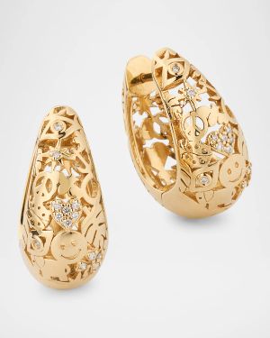 Icon Wallpaper Domed Huggie Earrings