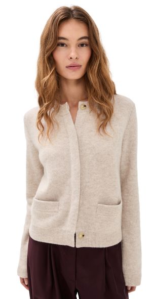 Vince Shrunken Boiled Cashmere Jacket Marble L
