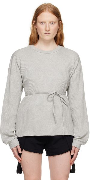 Baserange Gray Shaw Long Sleeve T-Shirt