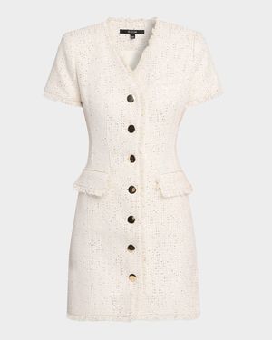 Phoebe Sequined Tweed Mini Dress