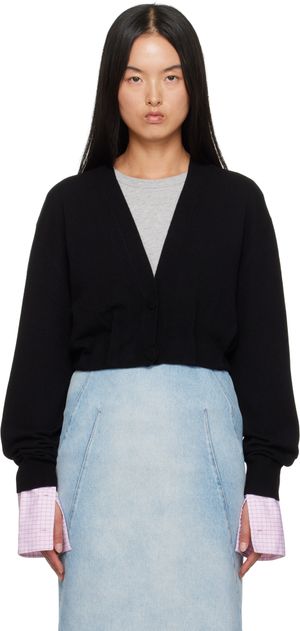 Dries Van Noten Cardigan noir en cachemire