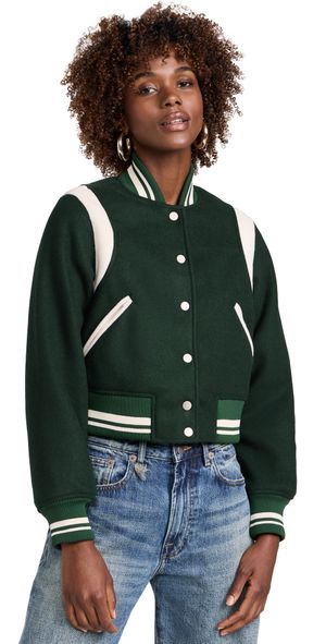 BLANKNYC Smart Move Bomber Jacket Green Combo L