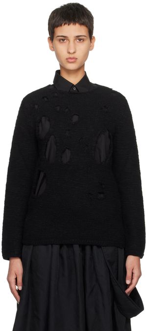 Black Comme des Garçons Black Distressed Sweater