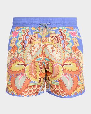 Men's Geometric Floral Swim Shorts