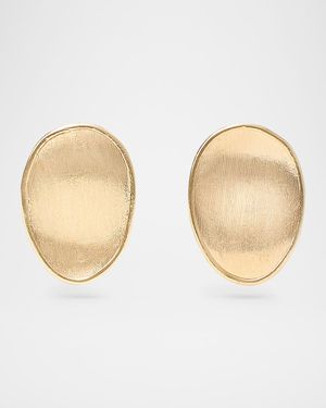 18K Yellow Gold Lunaria Stud Earrings, Small