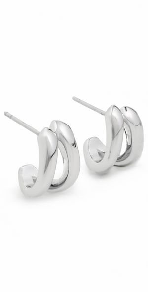 Luv Aj Layla Split Hoops Silver One Size