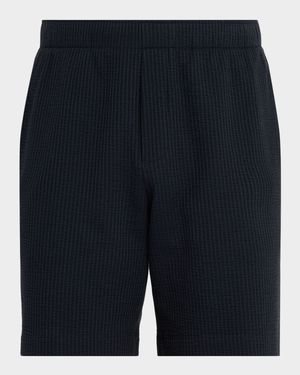Men's Seersucker Knit Stretch Cotton Pull-On Shorts