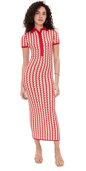 Ronny Kobo Quinlan Knit Dress Cherry Multi XL